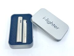 I-lighter Çift Torch Jet Alev Çakmak - Mat Gümüş Renk
