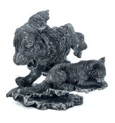 Kaplan ve Yavrusu Biblo Heykel