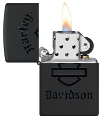 Zippo Harley Davidson Black Logo Dizayn Çakmak