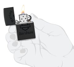 Zippo Harley Davidson Black Logo Dizayn Çakmak