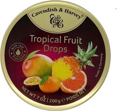 Cavendish & Harvey Tropical Fruit Drops 200g Tropikal Meyve Aromalı Şeker (2 ADET)