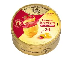 Cavendish & Harvey Double Fruit Drops Çilek Dolgulu Limon Aromalı Şeker (2 ADET)