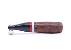 Pipsan Toscanello  Backwoods Nokta İşlemeli Ağızlık Kahverengi - Beyaz/Kırmızı Şeritli