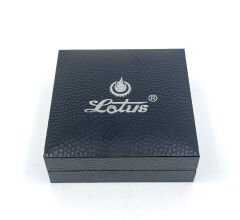 Lotus Mum Alev Çakmak Siyah Taşlı - Gri