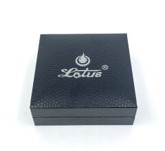 Lotus Mum Alev Çakmak Siyah Taşlı - Gri
