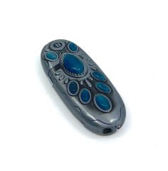 Lotus Mum Alev Çakmak Turkuaz Taşlı - Gri