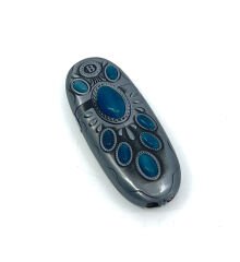 Lotus Mum Alev Çakmak Turkuaz Taşlı - Gri