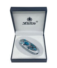 Lotus Mum Alev Çakmak Turkuaz Taşlı - Gri