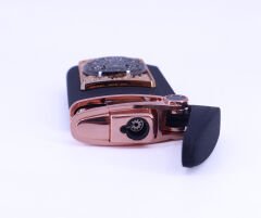 İskelet Amblem Jet Alev Puro Çakmağı - Siyah