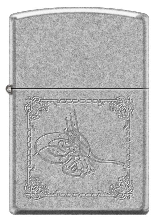Zippo Classic Antique Silver Plate Osmanlı Tuğra Dizayn Çakmak