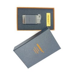 Honest Metal Pipo Çakmağı Deri Kaplama Gövde - Antrasit