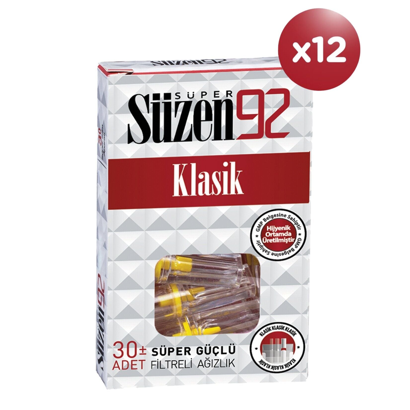 Süzen92 Sigara Ağızlığı Filtresi Regular - Klasik 12 ADET
