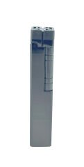 Slim Kare Metal Çakmak - Antrasit - Taşlı Gazlı