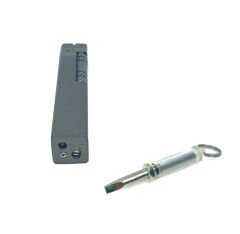 Slim Kare Metal Çakmak - Antrasit - Taşlı Gazlı