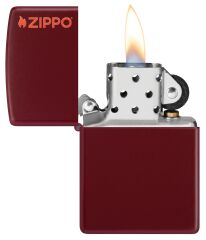 Zippo Merlot Matte Logo Dizayn Çakmak