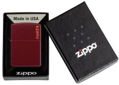 Zippo Merlot Matte Logo Dizayn Çakmak