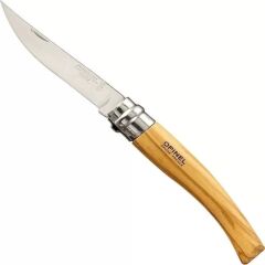 Opinel No.08 Zeytin Saplı İnce Paslanmaz Çelik Katlanır Fileto Bıçağı